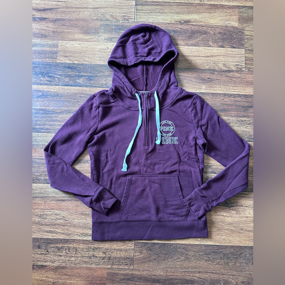 PINK Victorias Secret Hooded Halfzip Small